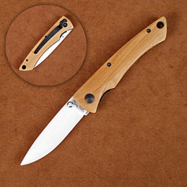 Folding Knife W-Olivewood Handle