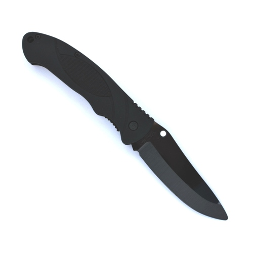 Blk Cer. Folder w-Rubber Hdl & Shth