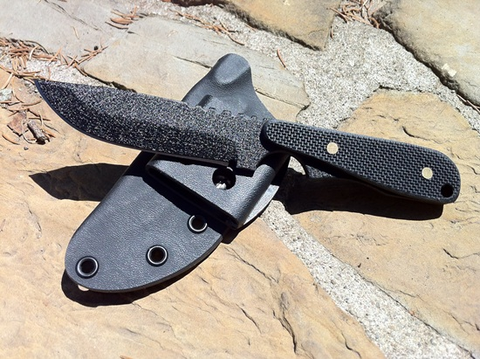 Wolf Blk Pln Edge DP Blk Textured G-10