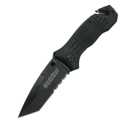 S&W Blk. Tanto Blade-Serrated