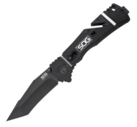 Trident Elite-Straight Edge-Tanto-Black