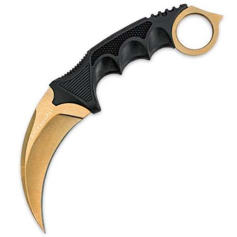 Honshu Ninja Karambit Gold Stonewash Fin