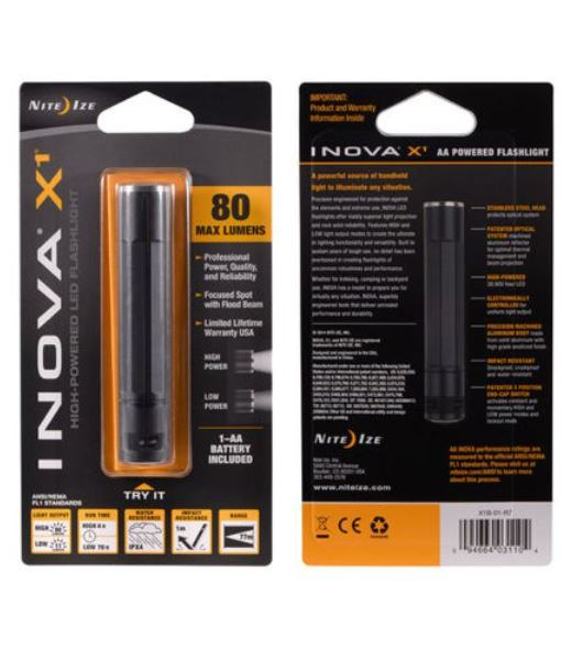 Inova X1 Black High-Powered Flashlight