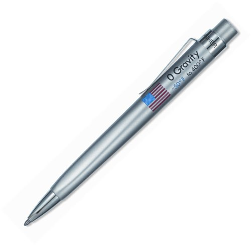 Zero Gravity Silver Pen w- Flag Imprint